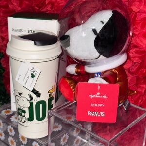 NWT💚Snoopy Set 2025 Starbucks Peanuts Joe Kind Stainless S. Tumbler &Snoopy NASA
